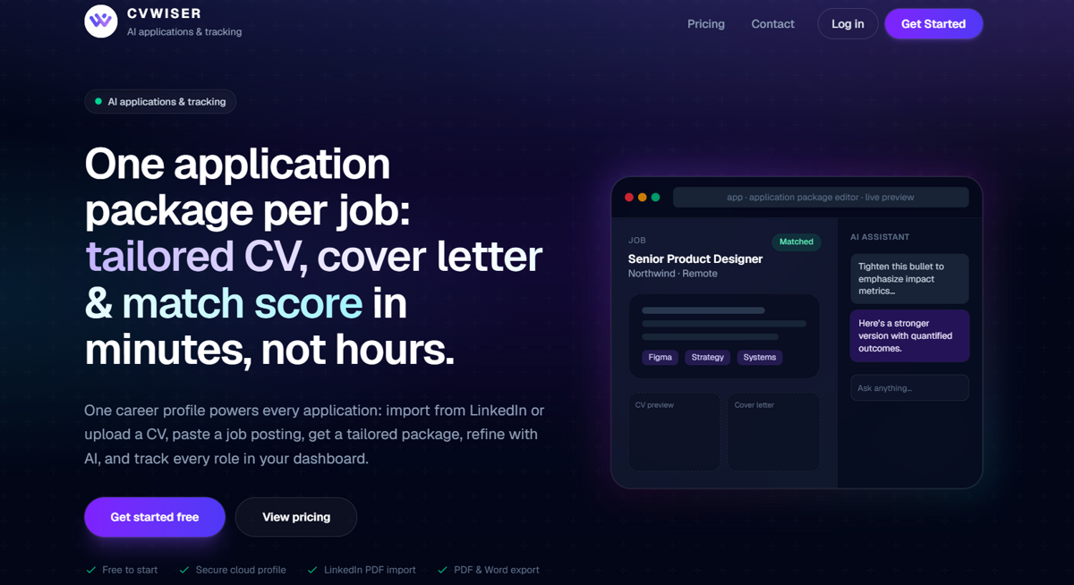 CV Wiser product preview